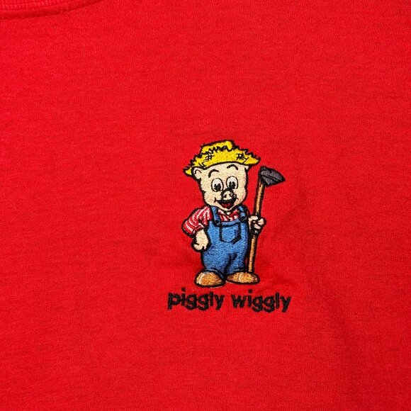 PIGGLY WIGGLY Long Sleeve Red Employee T-Shirt - Picture 2 of 6